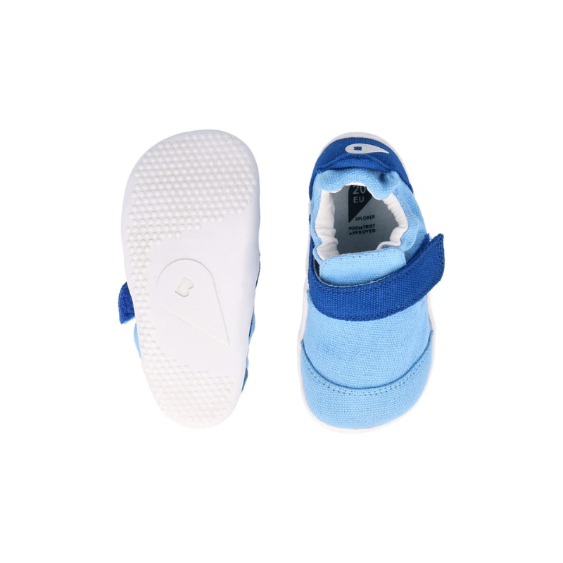 ZAPATILLA RESPETUOSA PRIMEROS PASOS XPLORER GO ORGANIC AZUL - BOBUX - GARÓS