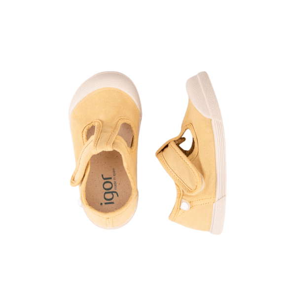 Zapatilla de Lona Barefoot Pepito Amarillo Dijon - IGOR - GARÓS