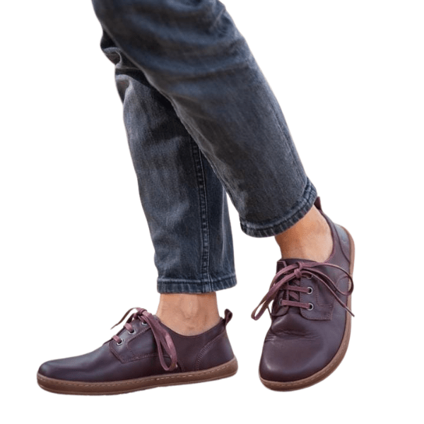 ZAPATO BAREFOOT CON CORDONES ADULTO S - 8400 - O PIEL BURDEOS - FLEXI NENS - GARÓS