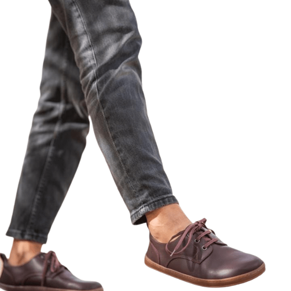 ZAPATO BAREFOOT CON CORDONES ADULTO S - 8400 - O PIEL BURDEOS - FLEXI NENS - GARÓS