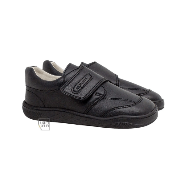 ZAPATO COLEGIAL RESPETUOSO VELCRO PF6003 - 1 MICRO NEGRO - PIRUFLEX - GARÓS
