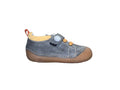 ZAPATO RESPETUOSO PRIMEROS PASOS CON VELCRO Y ELÁSTICO PIEL GRIS Y MOSTAZA - GATEAFLEX - ANDANINES - GARÓS